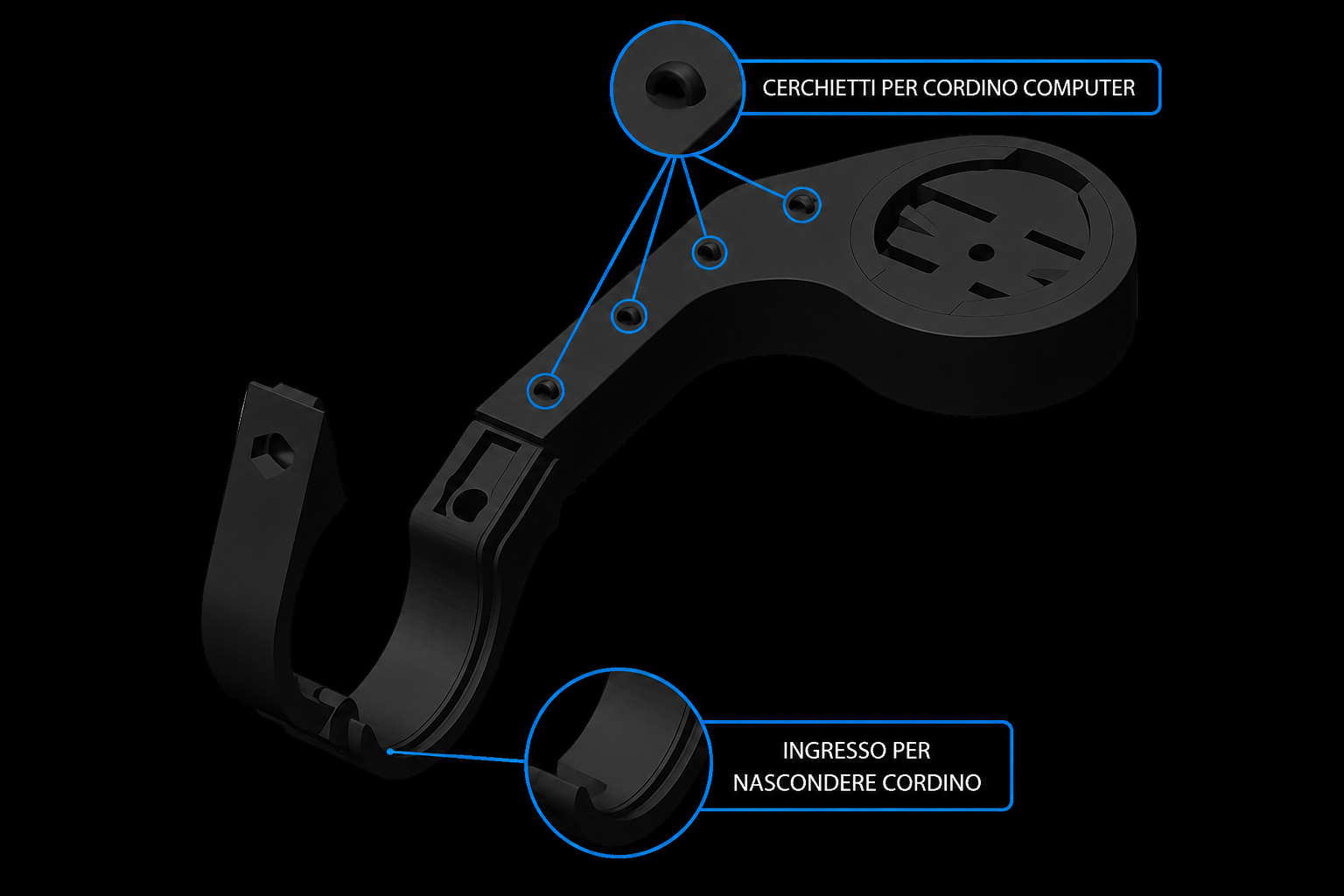 supporto garmin manubrio rotondo 25mm